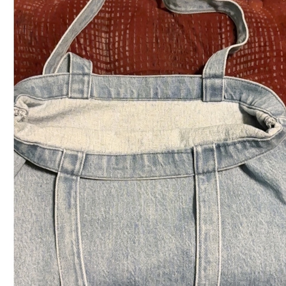 Maurice Horseshoes Denim Tote Western Style Fashion Purse Casual Handbag NEW - Picture 9 of 9